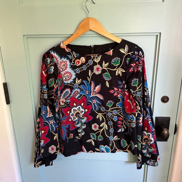 Alice and Olivia Bell Sleeve Baska Shirt - Picture 2 of 5